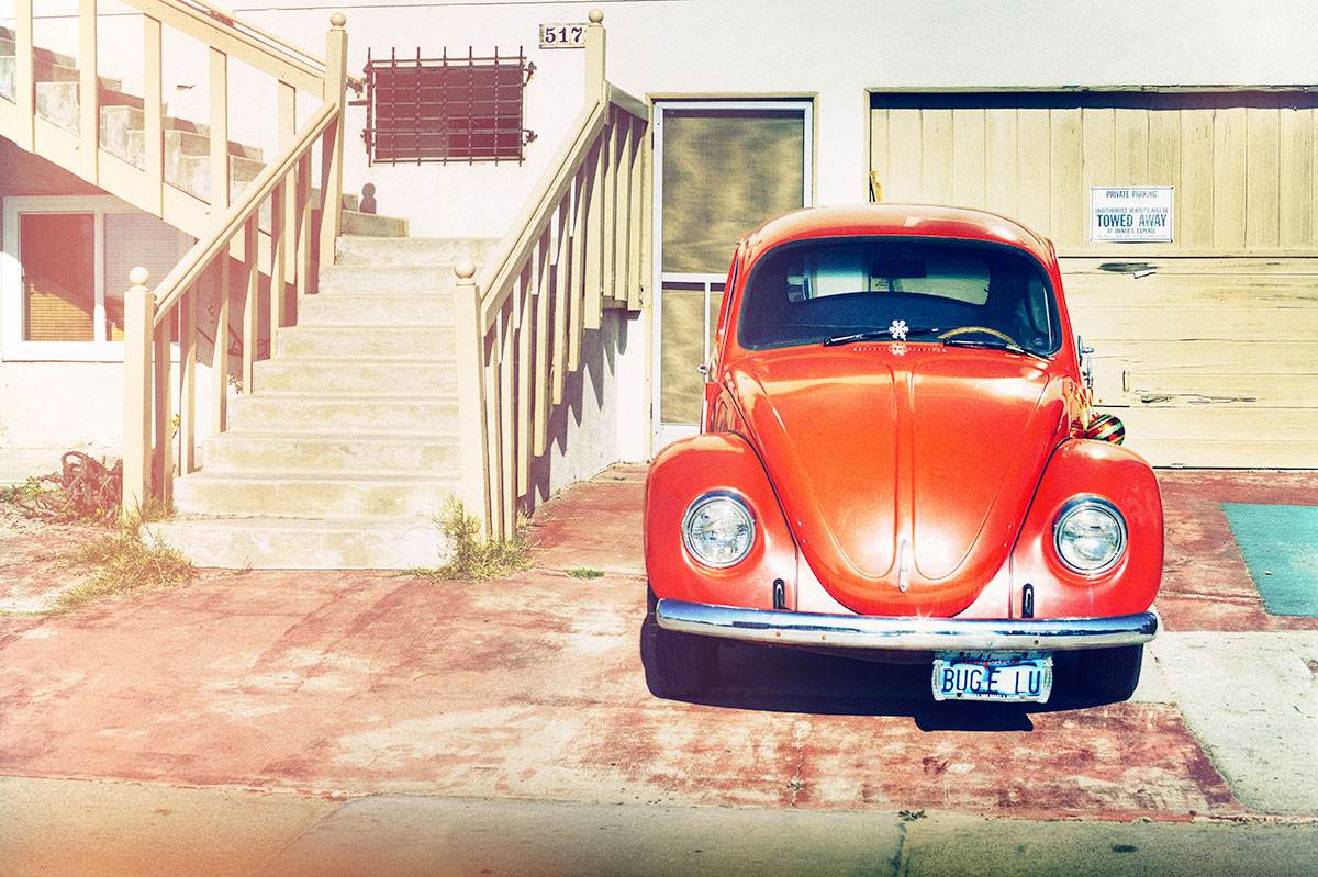 Beachy Red Volkswagen Beetle car photo from Burbbble