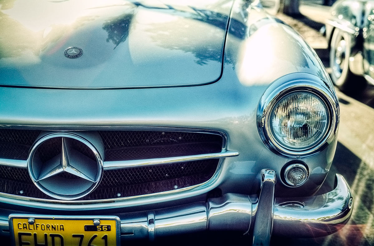 Classic Silver Mercedes 190SL convertible wallpaper from Burbbble