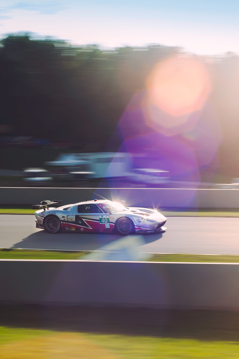 Roberston Racing ALMS red #40 Ford GT at Road America