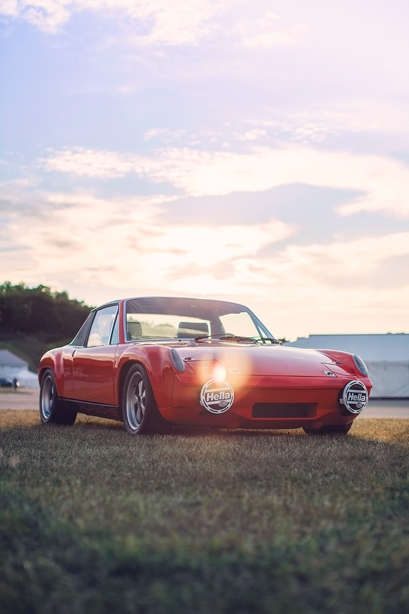 Custom orange Porsche 914 from Kelly Moss Motorsports