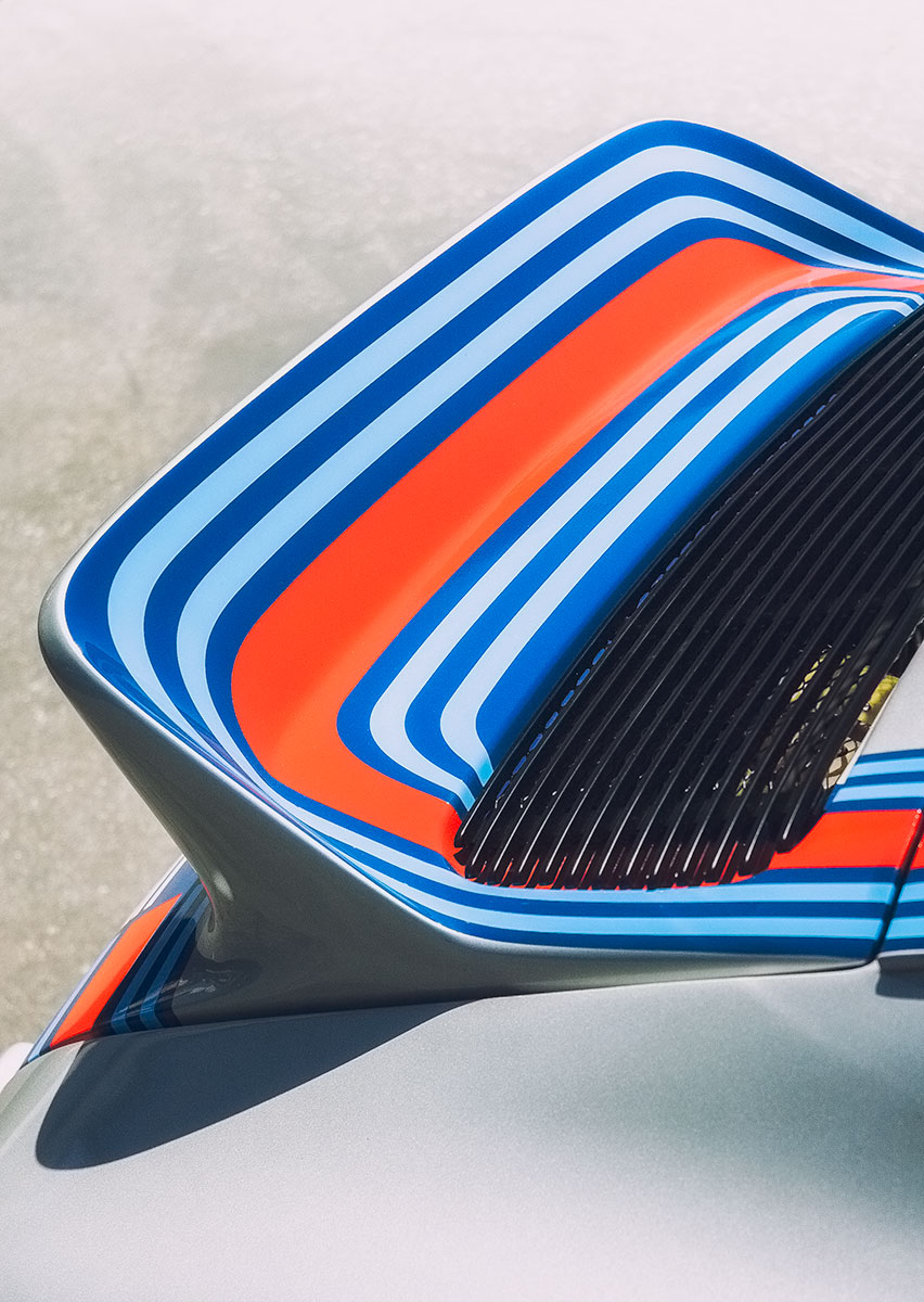 Martini clad Porsche 911 RS at Laguna Seca Vintage Races