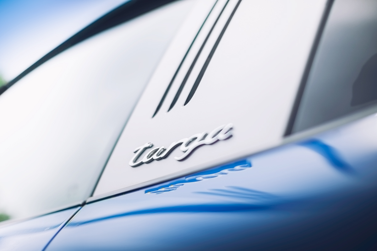 Porsche 991 (911) targa top coupe in Voodoo Blue