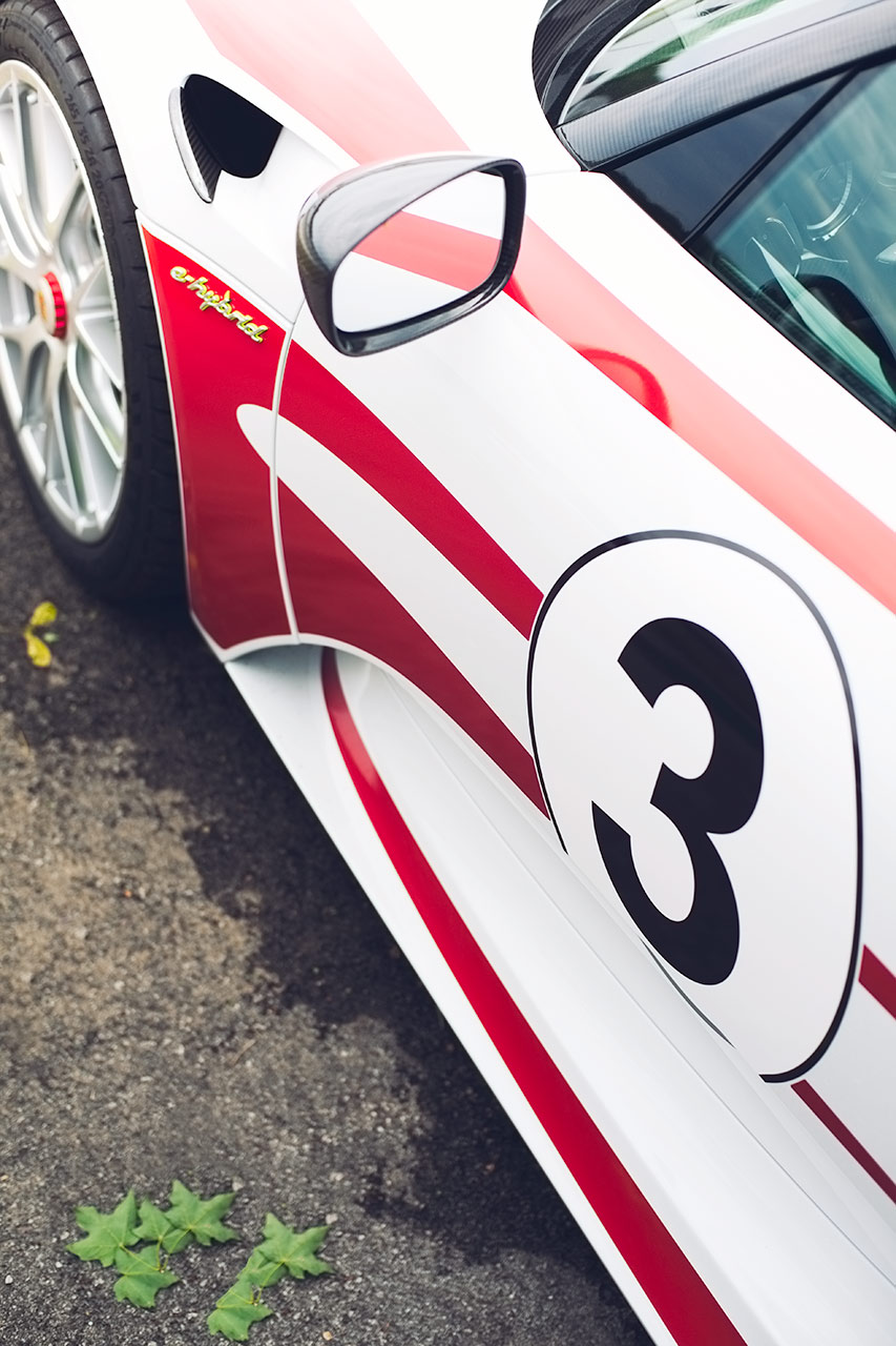 Exotic Porsche 918 Spyder Weissach package with Salzburg racing tribute livery