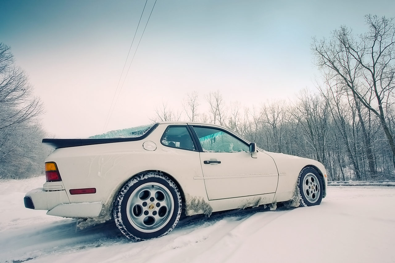 1987 Porsche 944 Turbo after an arctic snow blast