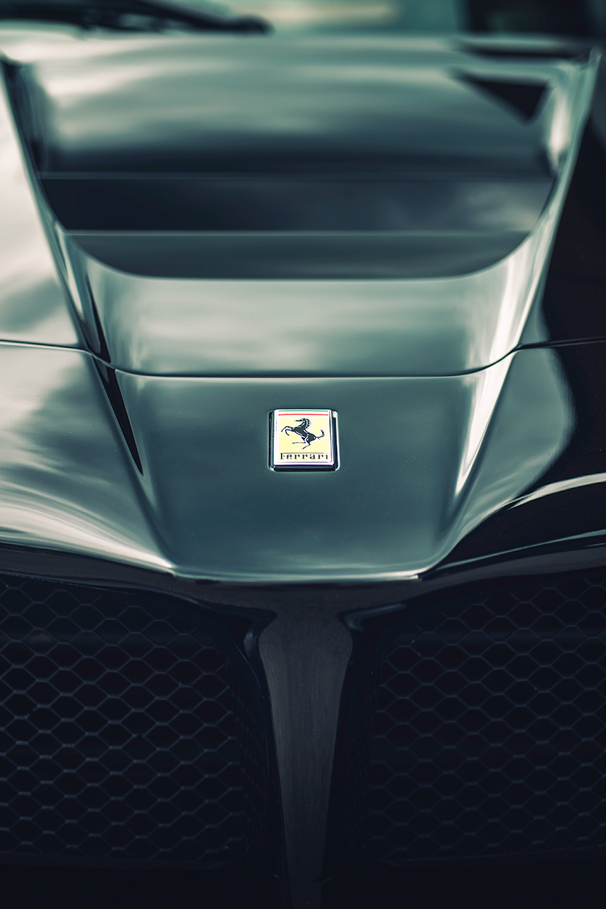 Black hyper hybrid Ferrari LaFerrari detail shot